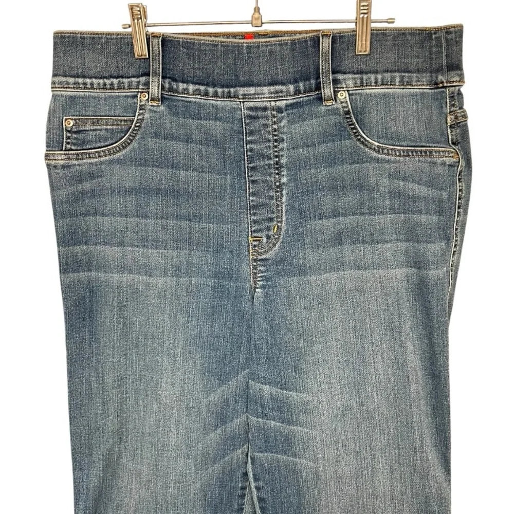 Spanx High Rise Straight Leg Pull On Stretch Jeans Vintage Indigo Womens 1X Tall - Picture 5 of 11